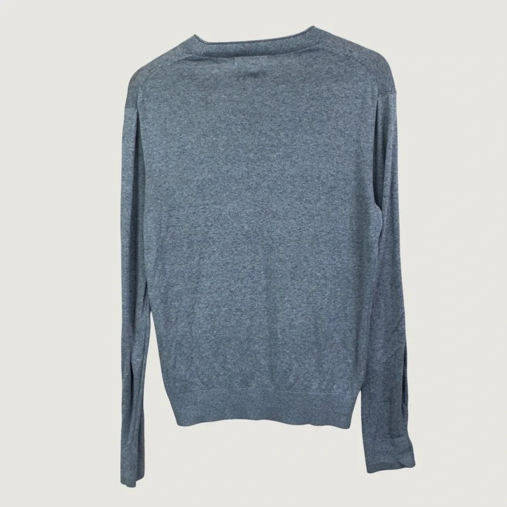 Banana Republic‎ Silk Linen Sweater S Blue Lightweight Crewneck Minimalist 5768